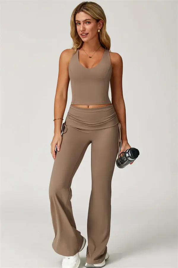 Thumbnail: Curve Flare Tie-Up Pants 