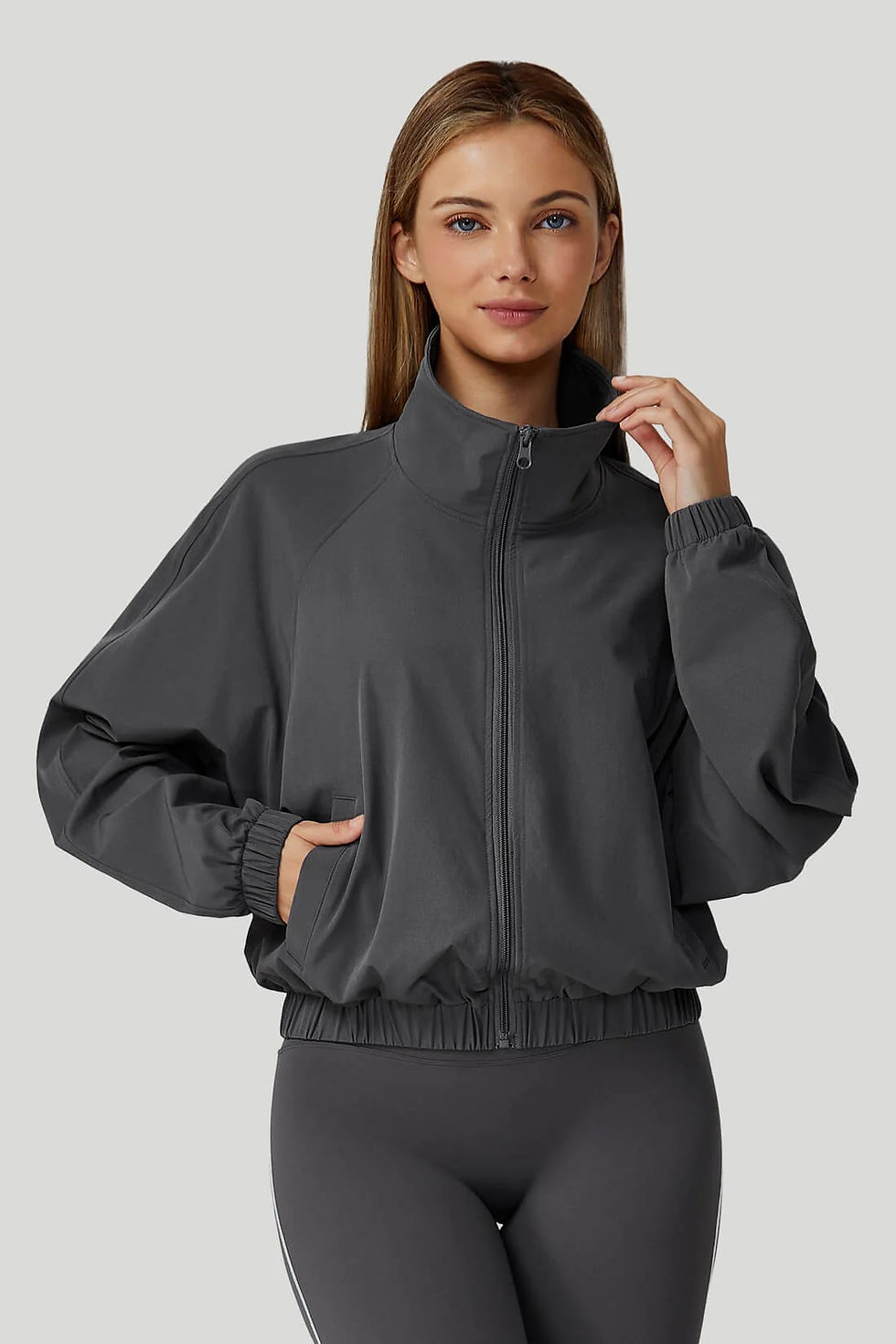 Thumbnail: Everyday Luxe Zip-Up Jacket