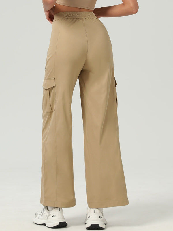Thumbnail: Straight Leg Cargo Pants Joggers Pants Stretch Athletic Baggy Sweatpants with Po