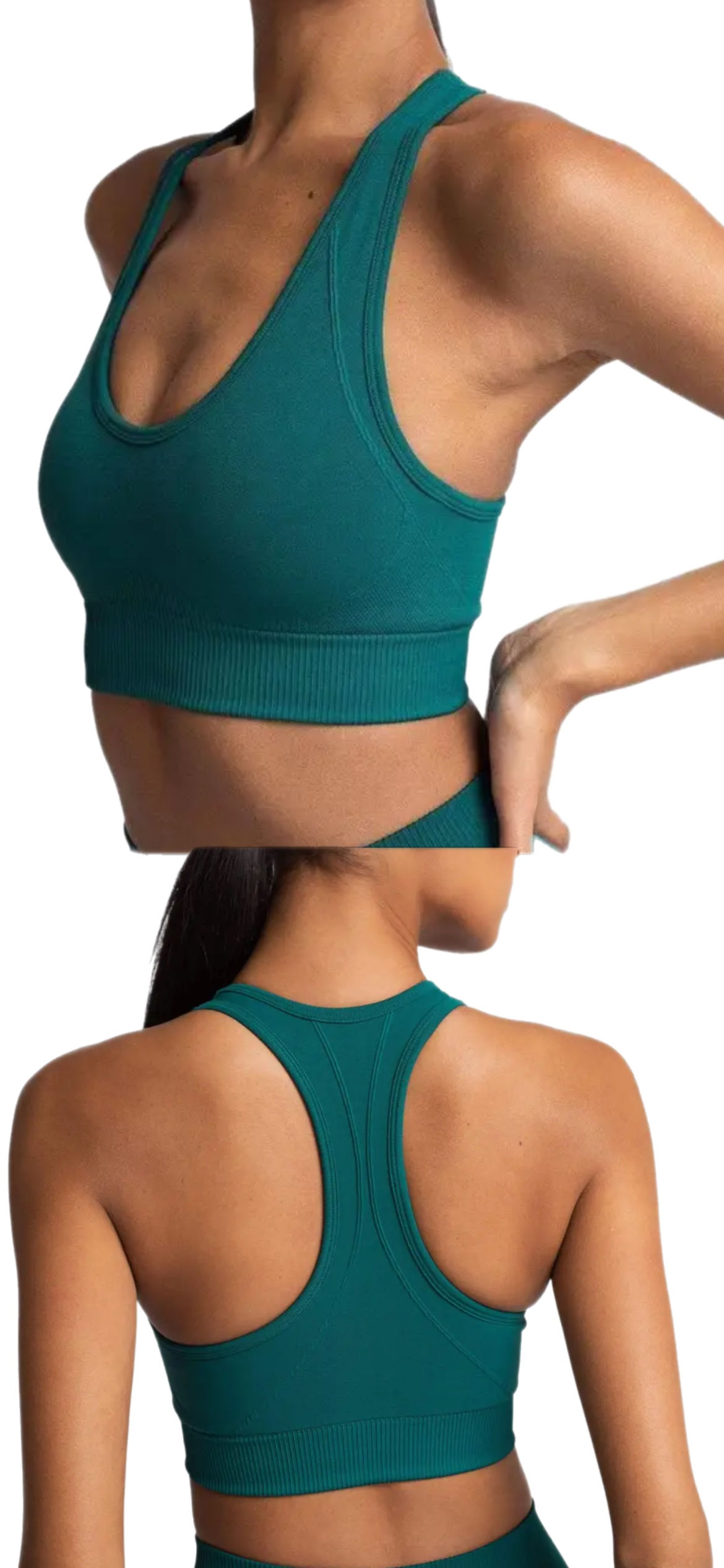 Nicole High  Waist Athletic Seamless Sports Bra