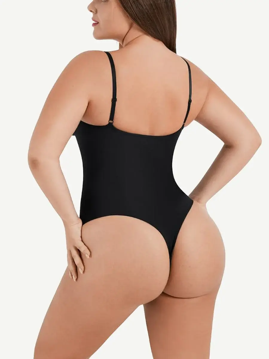 Thumbnail: Seamless Sculpt Covered Bust Jumpsuit Thong Bodysuit