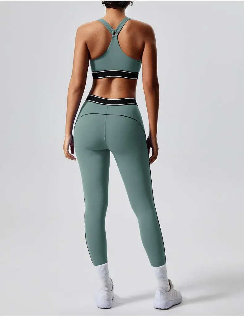 Thumbnail: Sia Conrast Bra Top & Leggings Set