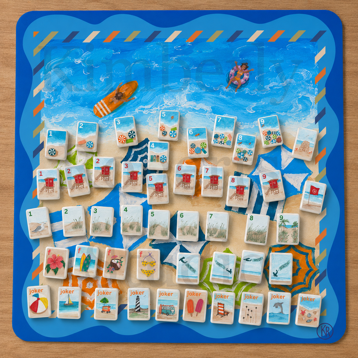 Seaside Mahjong Mat