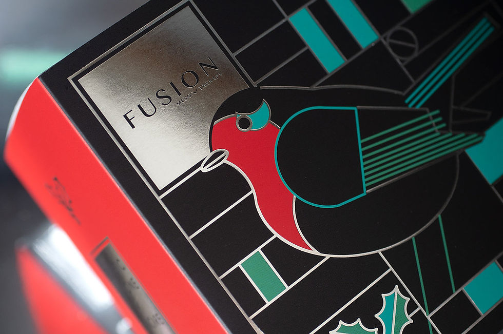 FUSION cosmetics packaging designs and illustration by James Wafer, Bluewhistle