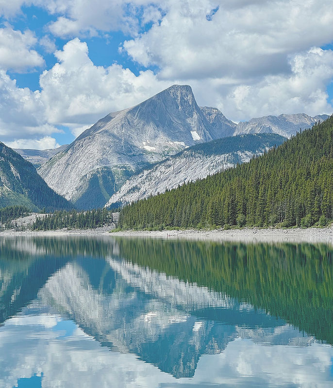 Lake and mountains near Canmore