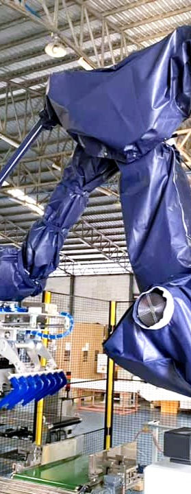 robot jacket blue
