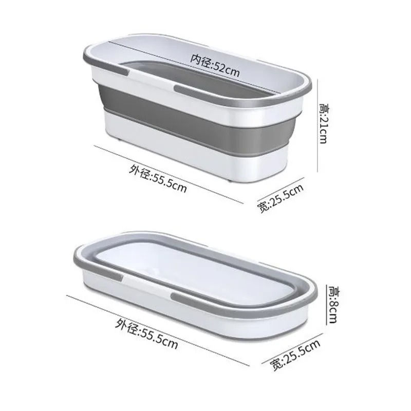 Cubo Plegable de Plástico de 30L para Camping, Lavabo de Gran Capacidad, Acceso
