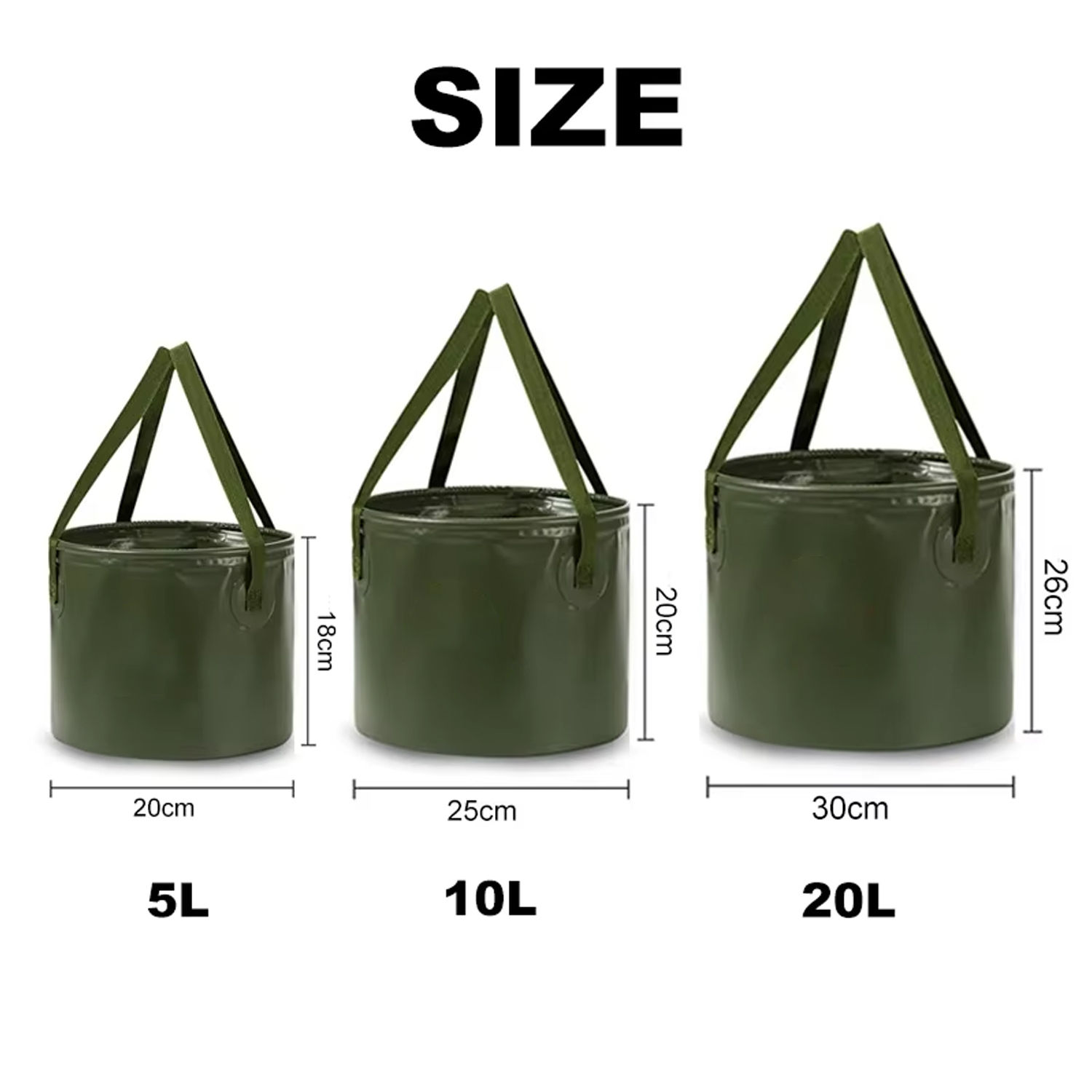 Cubo plegable multifuncional de 10L/20L, fregadero impermeable, lavabo portátil