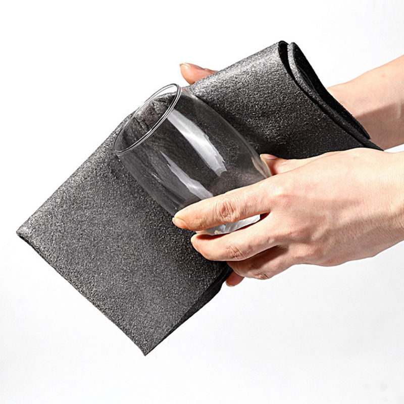 Paño mágico gris para limpiar vidrio, paño práctico y rápido, adecuado para