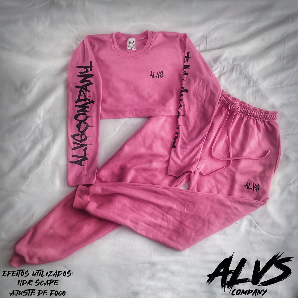Miniatura: Conjunto Crooped+Calça Moletom Custom Style
