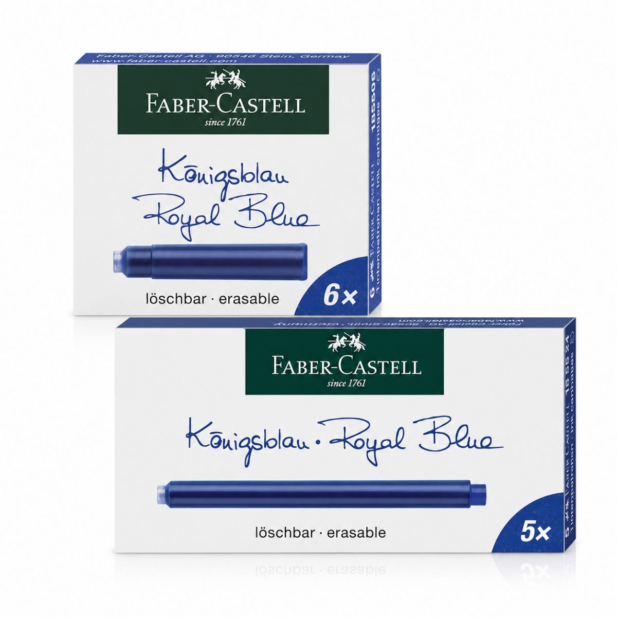 Cartuse cerneala albastra pentru stilou Faber-Castell – mici sau mari