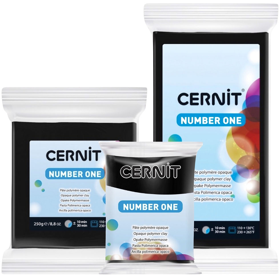 Pasta polimerica de modelat 100-Black Number One Cernit