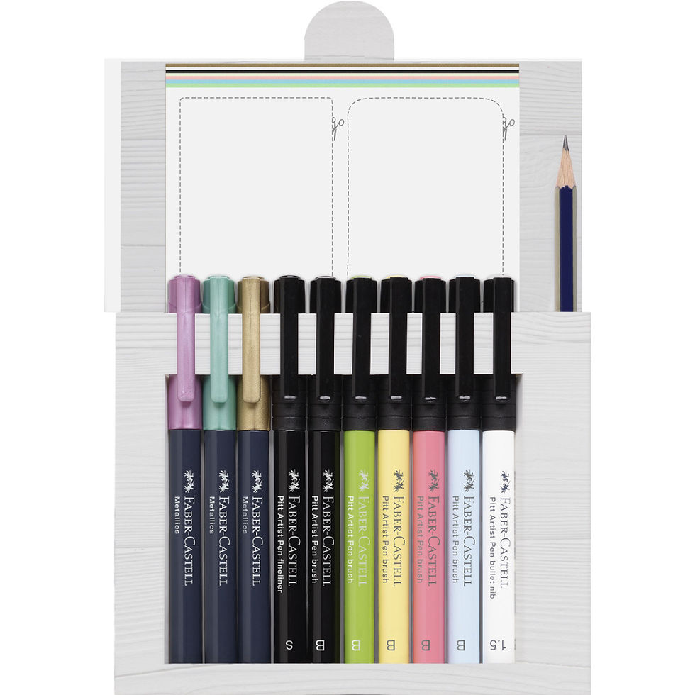 Set 12 Pitt Artist Pen Caligrafic Starter Faber Castell FC267103 [Continut]