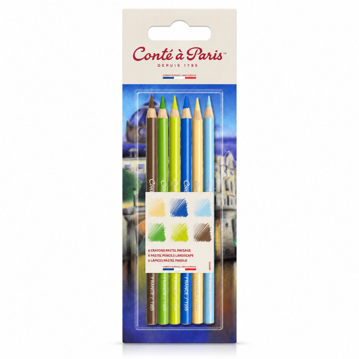 646217501130- Set 6 creioane pastel Conte e Paris – peisaje 646217501130