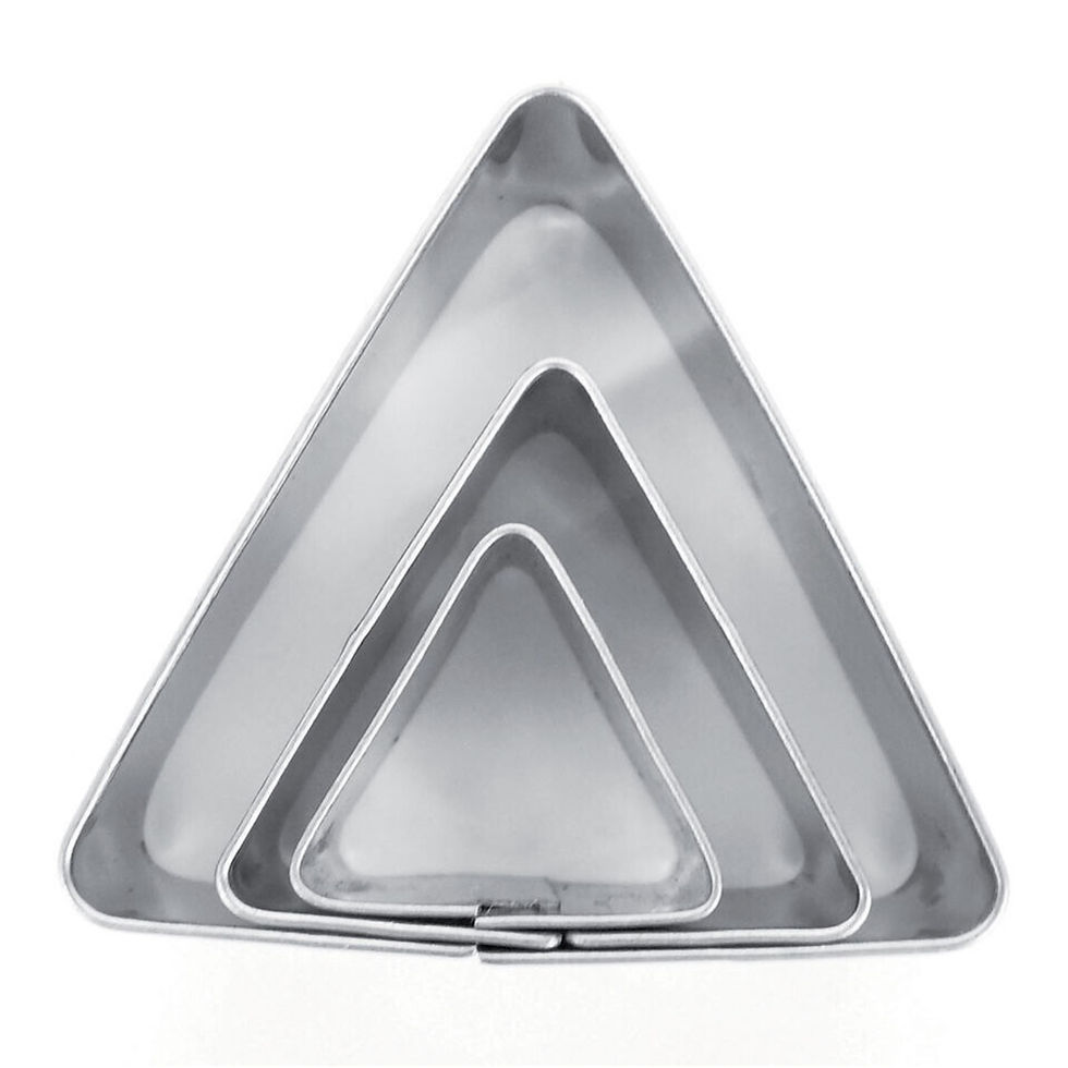 Miniatură: Set 3 forme metalice de taiat triunghi Graine Creative [Continut]