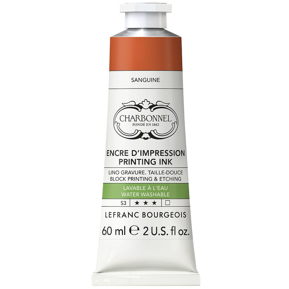 Miniatură: 3013643015000 - Cerneala de gravura pe baza de ulei solubila in apa Sanguine Charbonnel 60ml 3013643015000