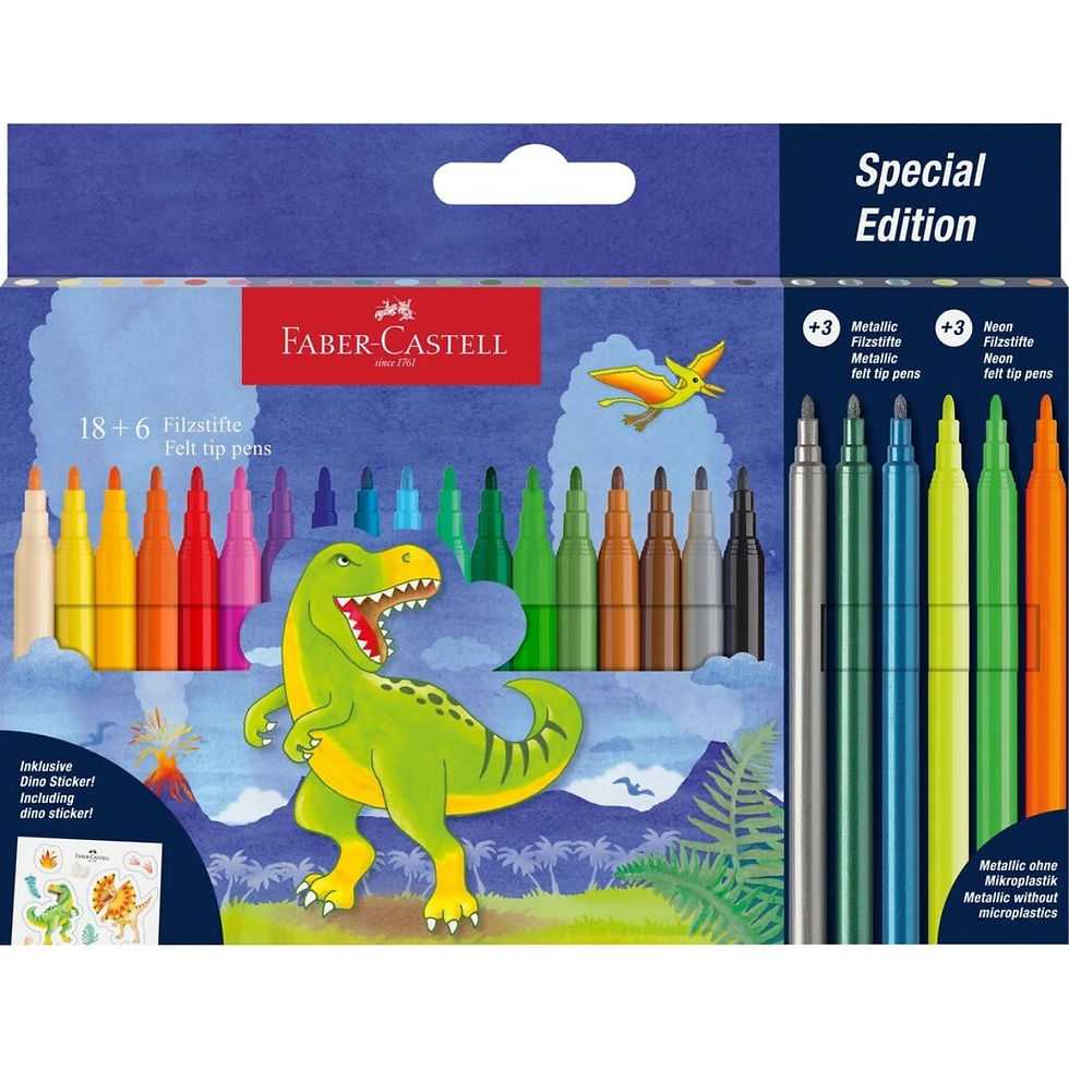 Miniatură: Set 24 carioci Faber-Castell Dinozauri– FC554222