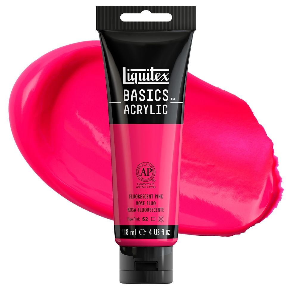 Miniatură: Culori acrilice fluorescente 987 Fluorescent Pink Liquitex Basics