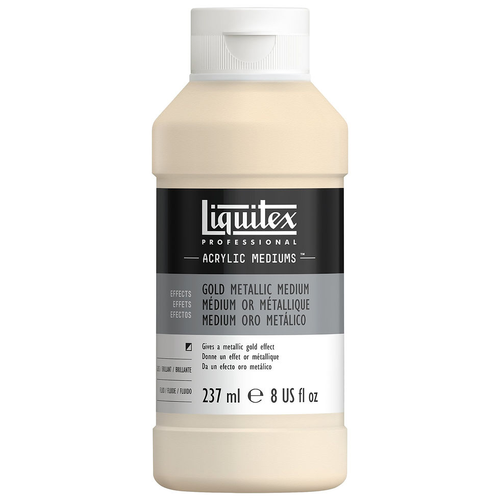 887452048473- Medium acrilic metalic gold pentru efecte speciale Liquitex 237ml 887452048473