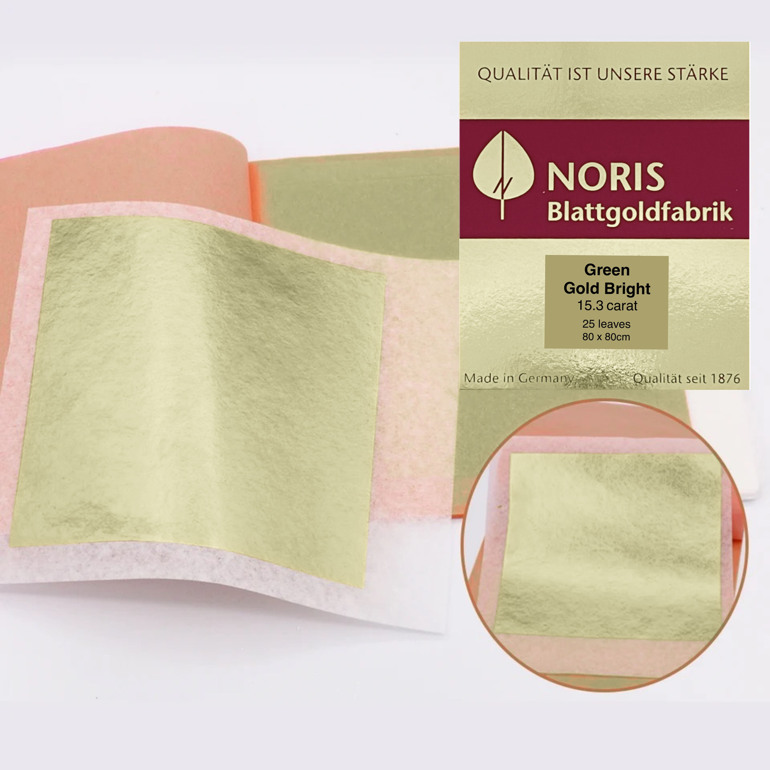 Set 25 foita aur cu transfer Green Bright Gold Noris 15.3K