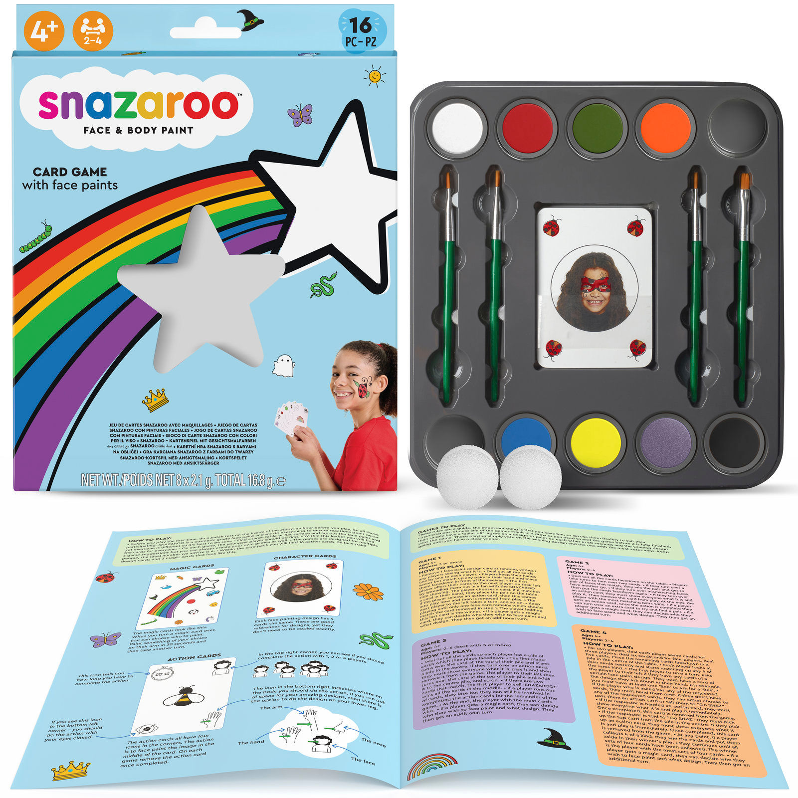 766416200624 - Joc de cărți în familie cu pictură pe față Snazaroo 766416200624