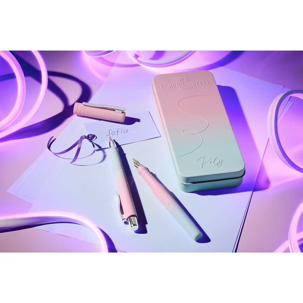 Set cadou Stilou M si Pix XB Poly Albastru-Turcoaz Flow Faber-Castell FC241055 [Sugestie de prezentare]
