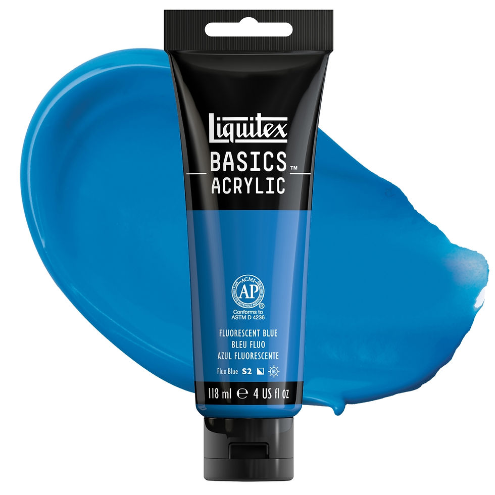 Miniatură: Culori acrilice fluorescente 984 Fluorescent Blue Liquitex Basics