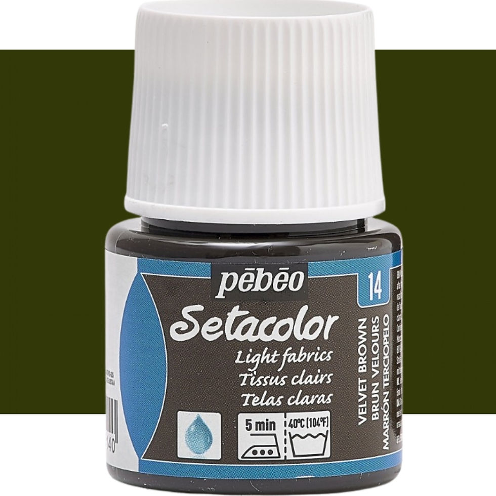 Miniatură: 3167863290140- Culori textile 14 Velvet Brown Setacolor Light Fabrics Pebeo 45ml 3167863290140