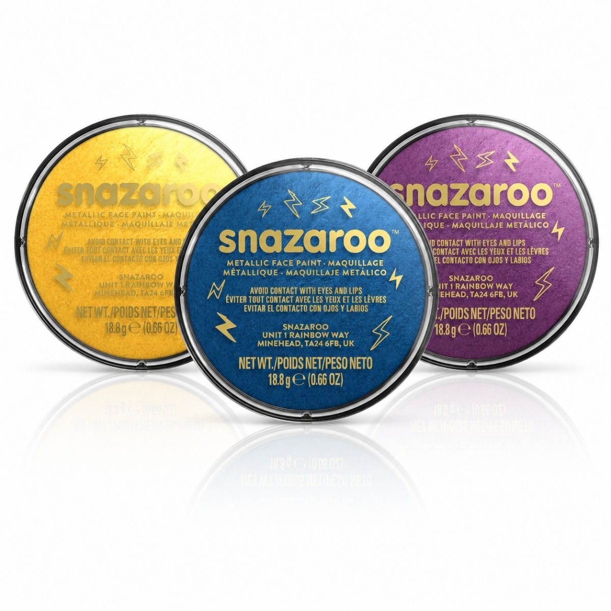 Vopsea pentru pictura pe fata cu efect metalic Snazaroo Metallic – 18.8 g