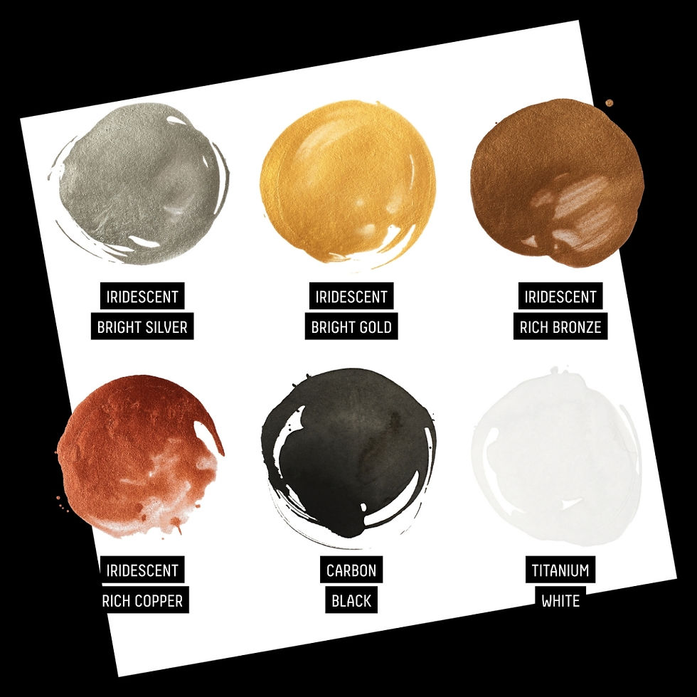 Set 6x30ml cerneala acrilica irizata Liquitex [Mostre culoare]