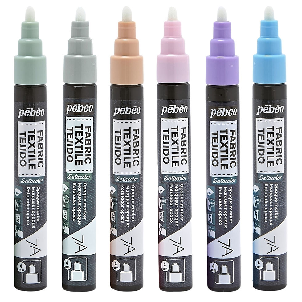 Markere pentru textile culori pastel Opaque Setacolor Pebeo