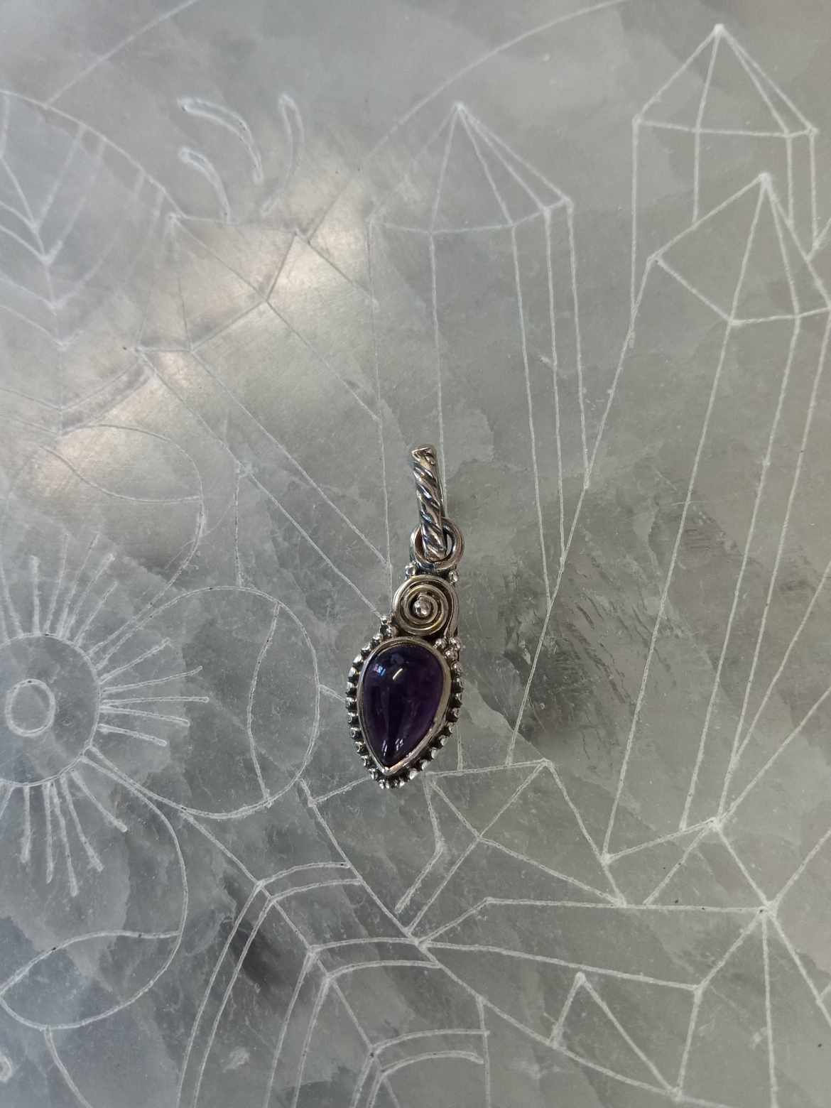 Collier d'Améthyste et d'argent 925