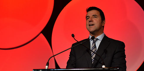 Steve Allan Saying A Few Words at the NSW Swifts Presentation Night
