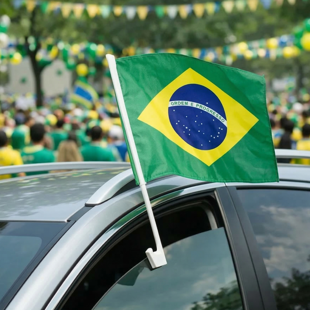 Bandeira Brasil Para Janela De Carro