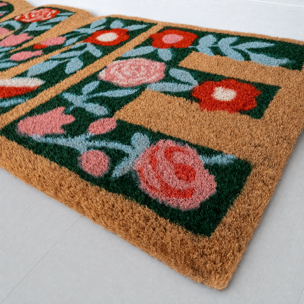 Thumbnail: Life Botanic Coir Doormat - Floral HOME