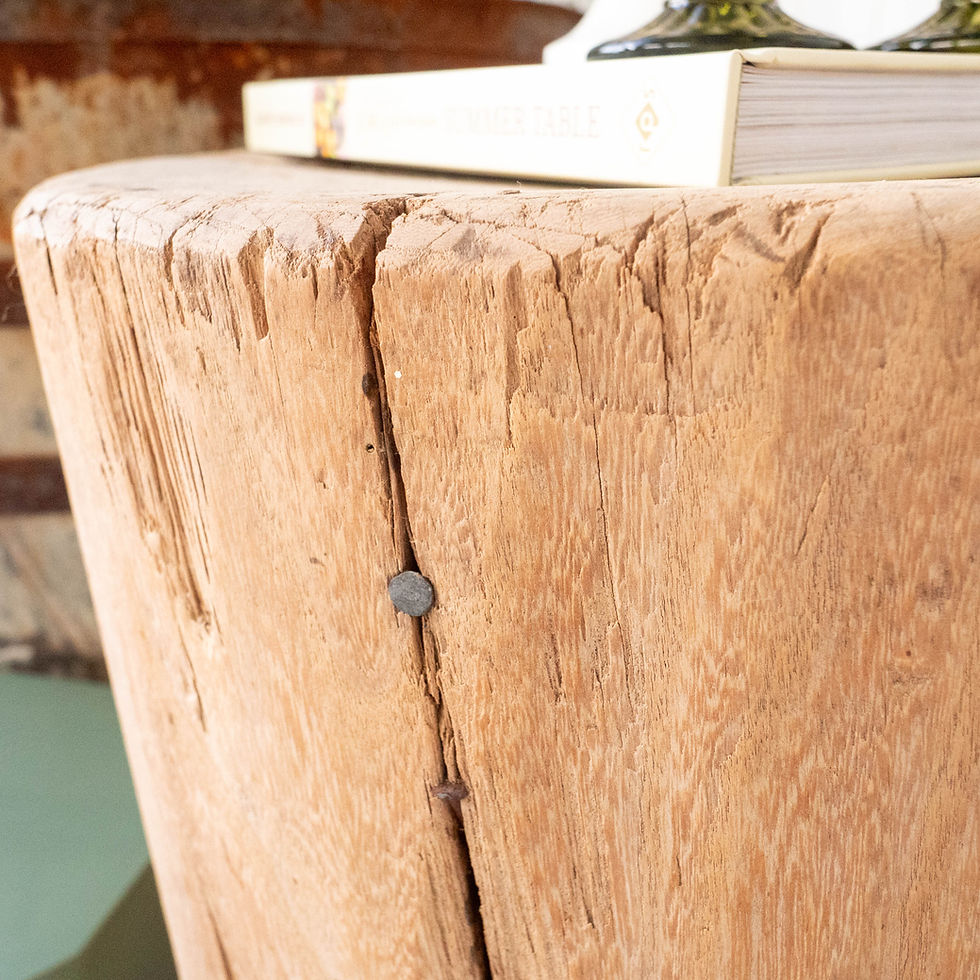 Thumbnail: Vintage French Butchers Block Occasional Table