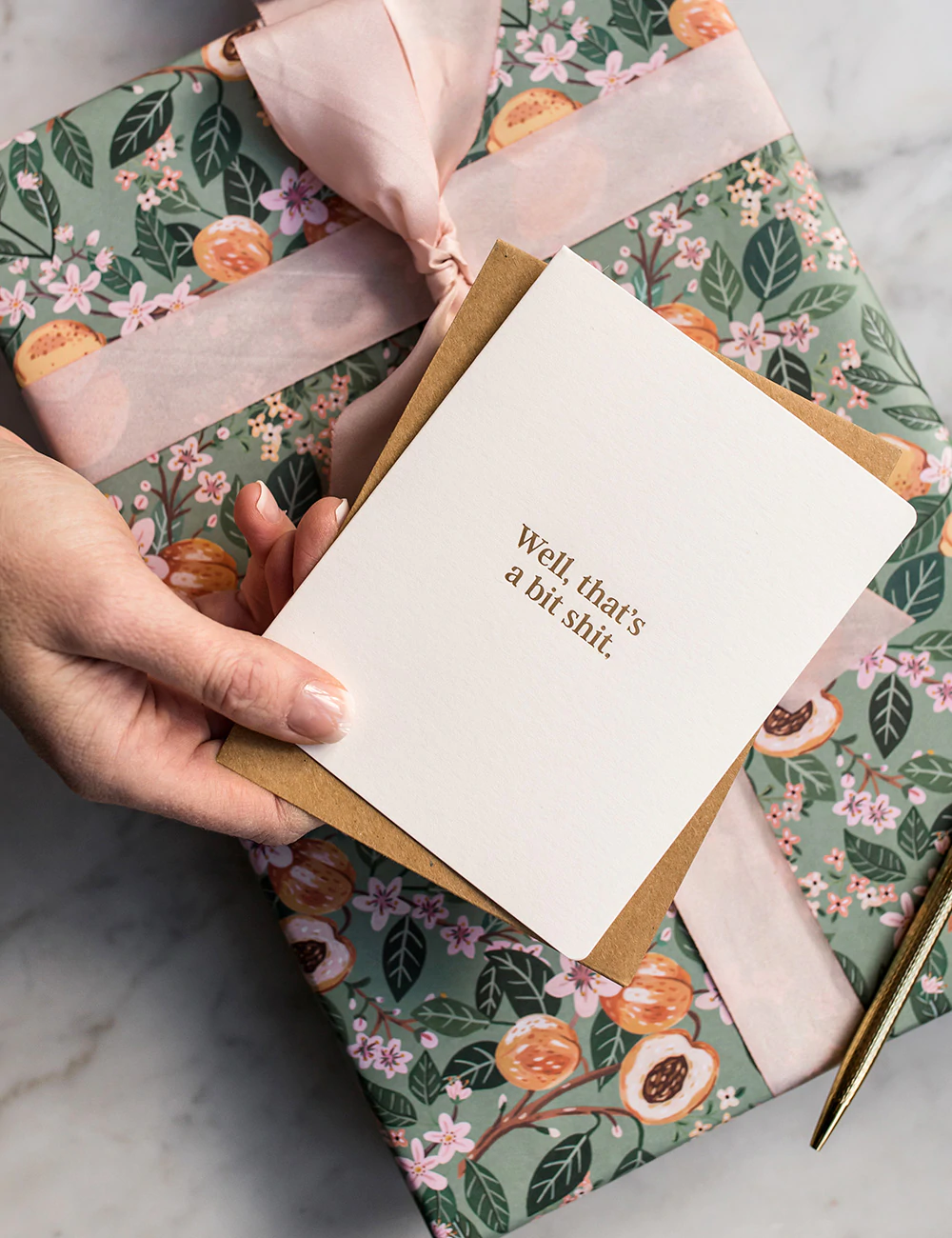 Bespoke Letterpress Greeting Card - Well, That’s a Bit Sh*t 