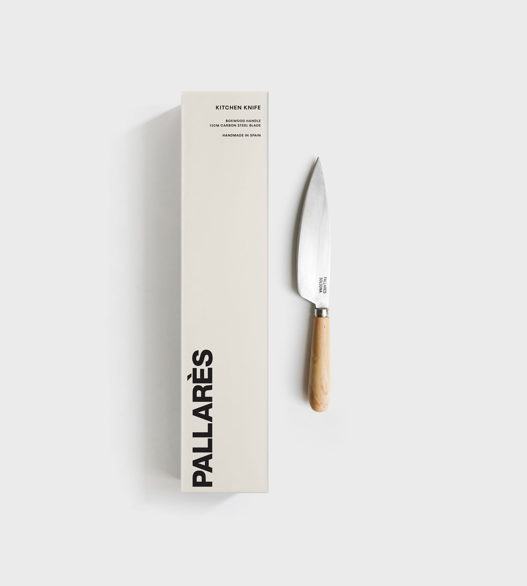 Pallares Boxwood Carbon Steel Knife - 13cm
