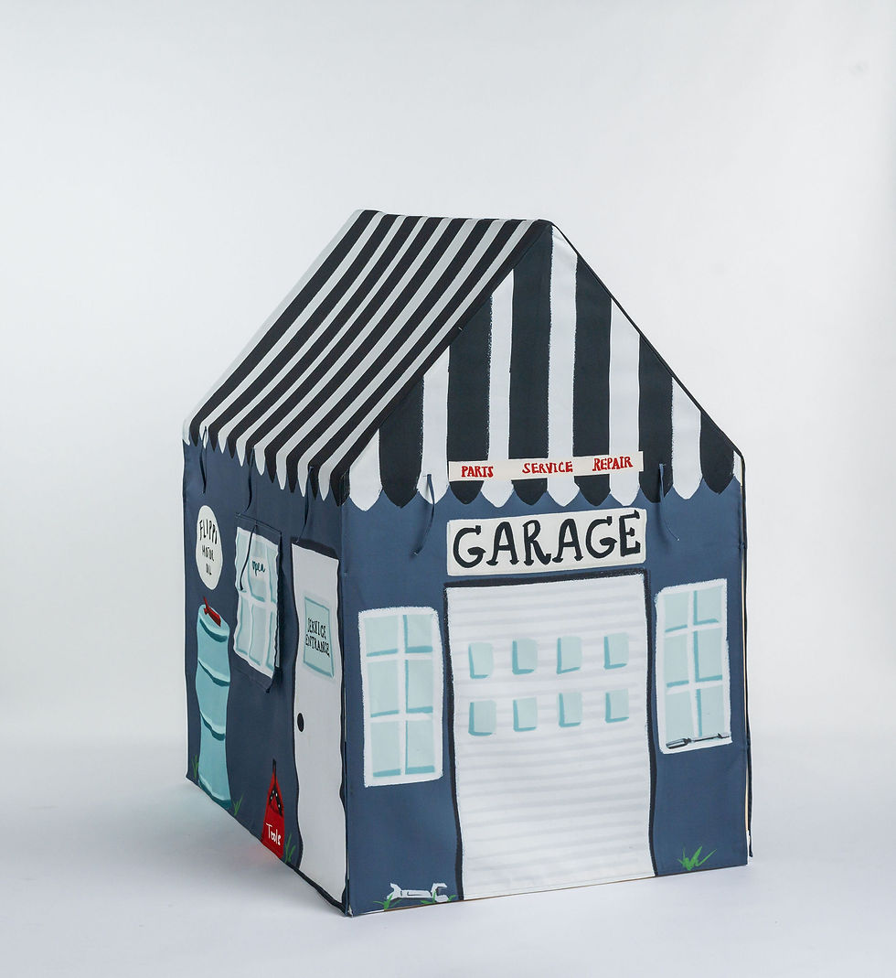 Thumbnail: Flippi Canvas Play Tent Cover Only - Mechanic's Garage