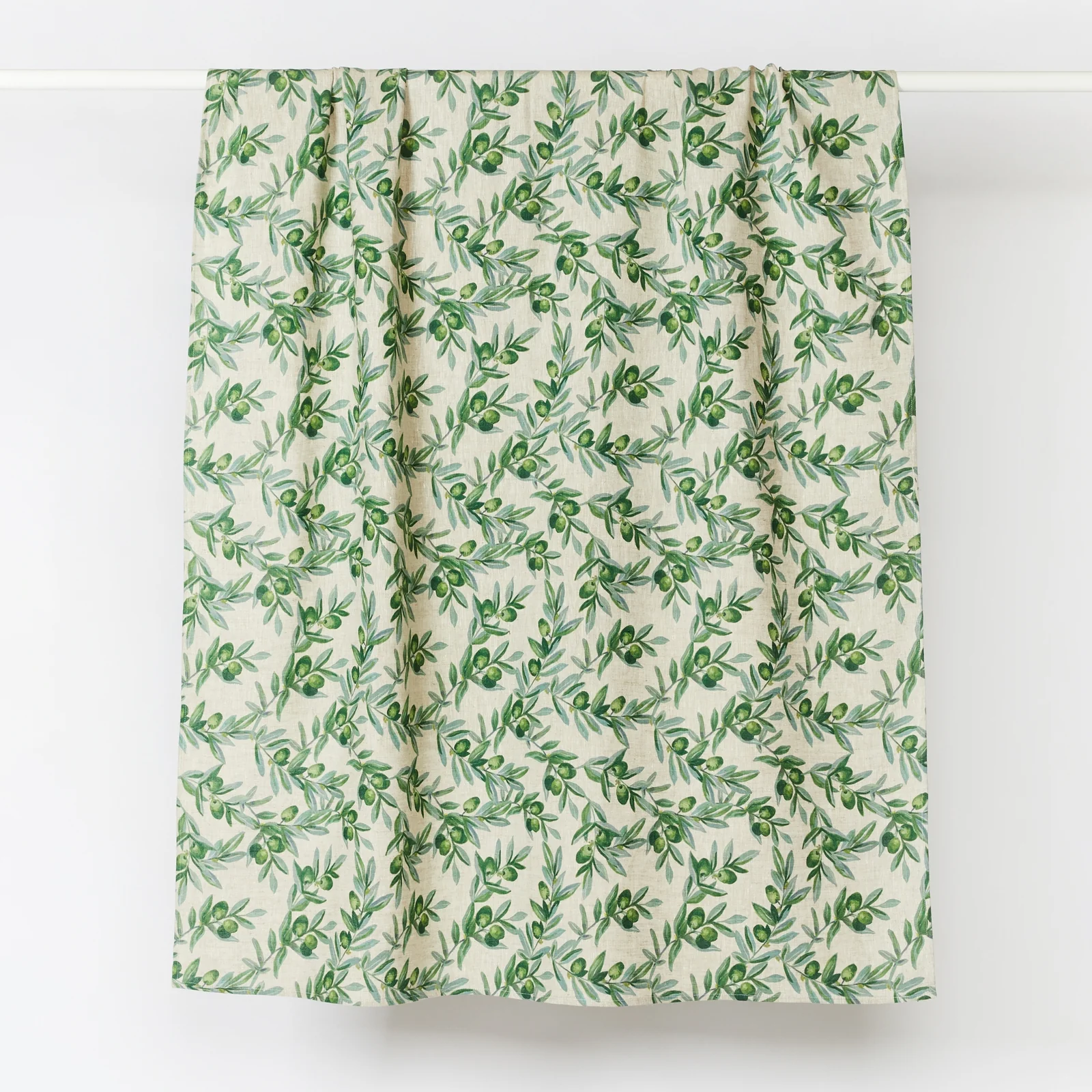 Linen Round Tablecloth Blue