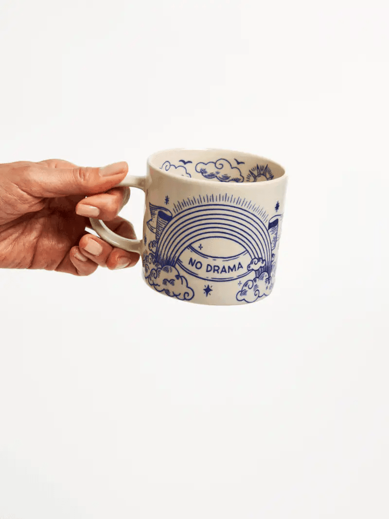 Jones & Co "Inked" Ceramic Mug - No Drama