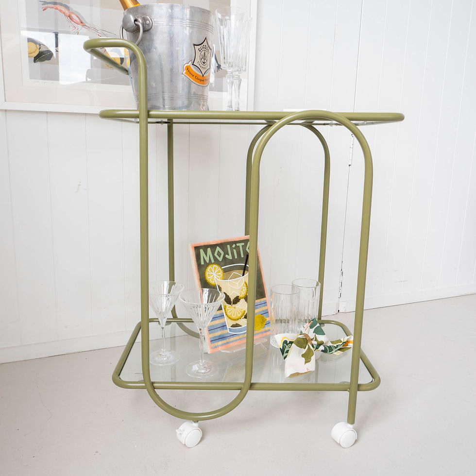 Thumbnail: Amalfi Bar Cart - Olive Green