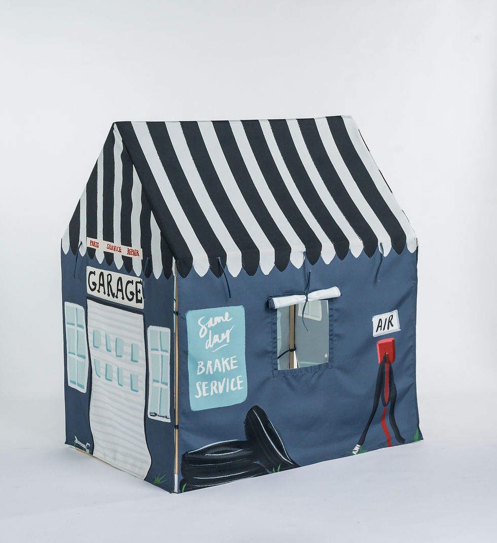 Thumbnail: Flippi Canvas Play Tent Cover Only - Mechanic's Garage