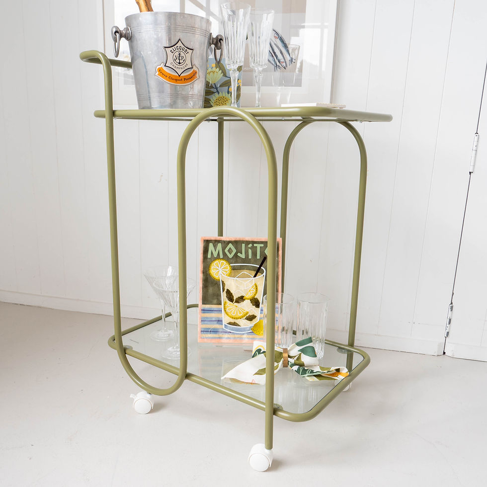 Thumbnail: Amalfi Bar Cart - Olive Green