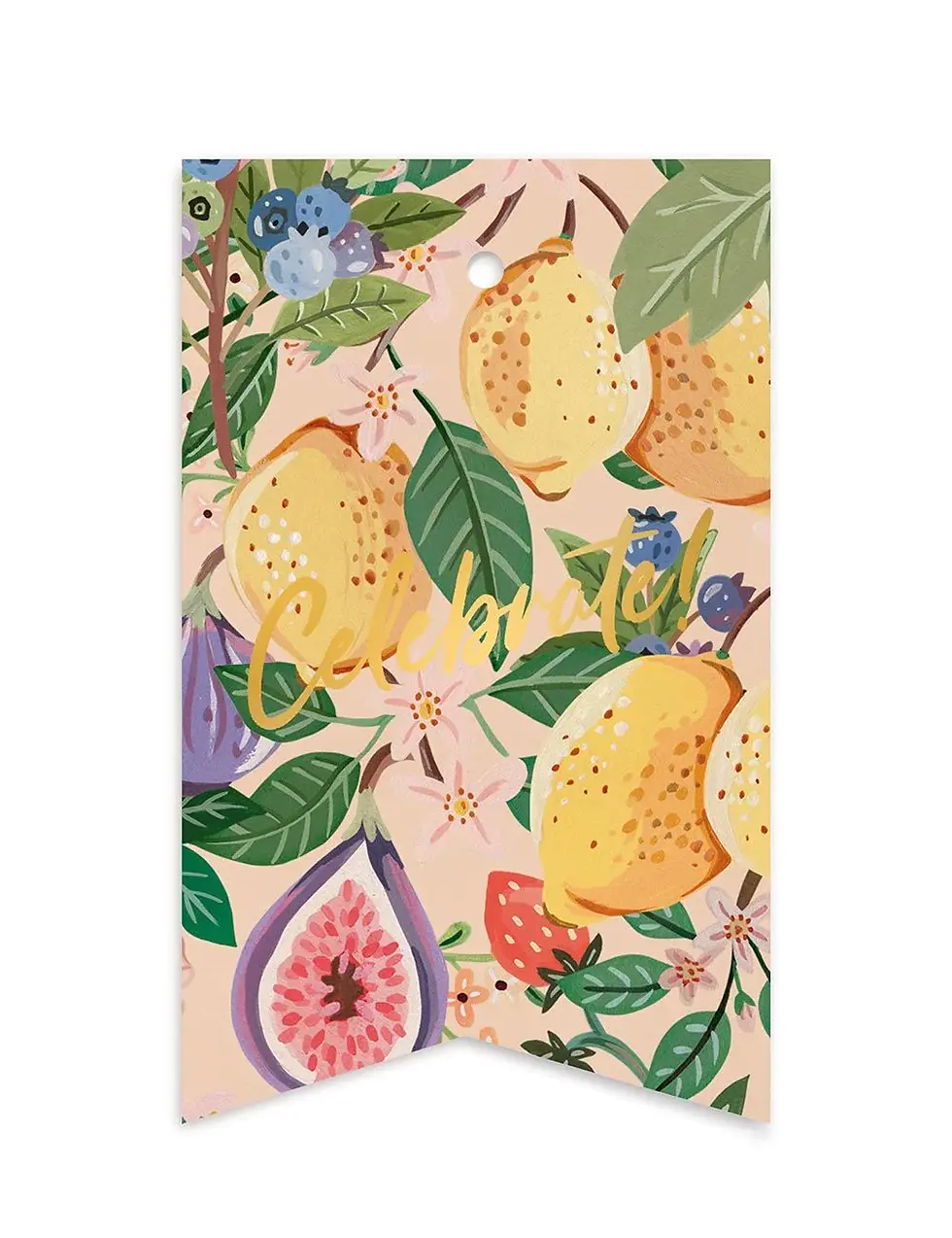 Bespoke Letterpress Gift Tag - Celebrate  (Summer Fruits)