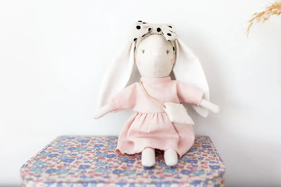 Thumbnail: Alimrose Mini Sofia Bunny - Pink (27cm)