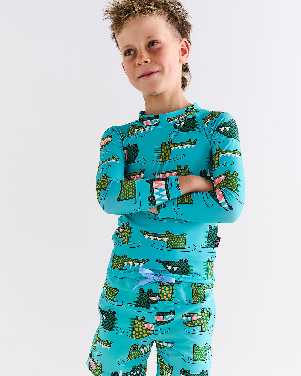 Thumbnail: Kip & Co Board Shorts - Crocodile Rock Green