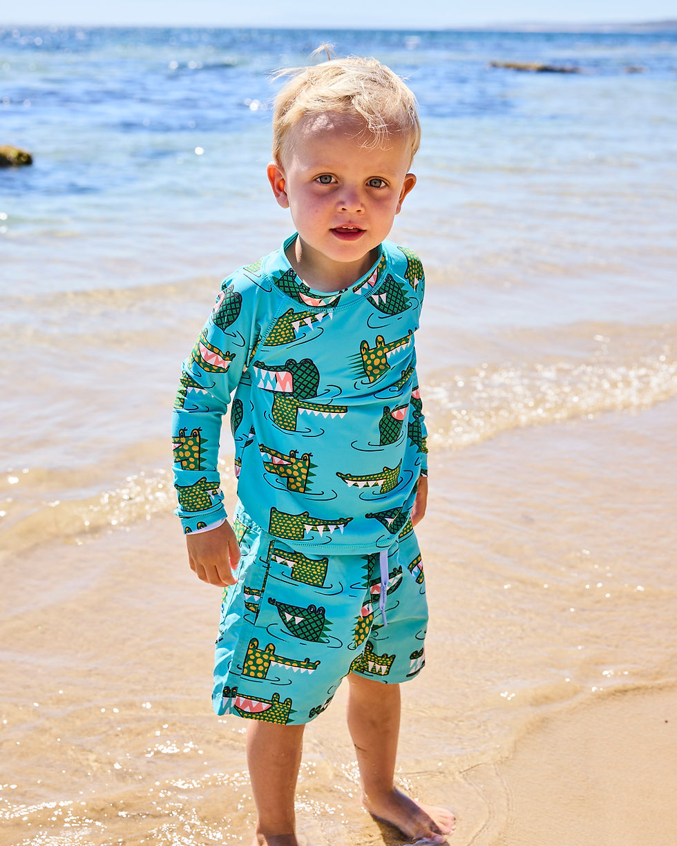Thumbnail: Kip & Co Board Shorts - Crocodile Rock Green