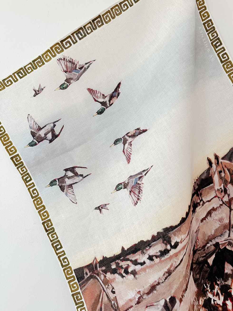 Thumbnail: Whitney Spicer 100% Linen Tea Towel - Cowboy Camp