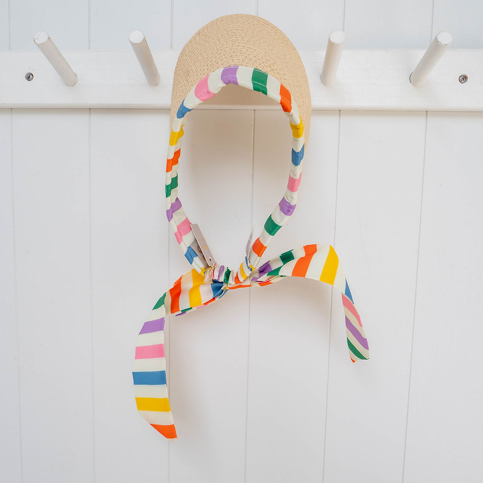 Thumbnail: Mimi & Lula Woven Visor - Rainbow Stripes